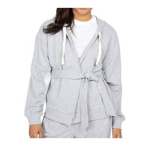 NEW W TAGS BCBGeneration WRAP FRONT SWEATSHIRT JACKET HOODIE TIE